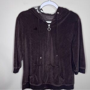 Women's Brown Zip-Up Hoodie